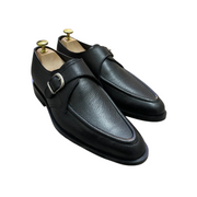 Metire Classic Textured Leather Monk Strap Shoes  For Male