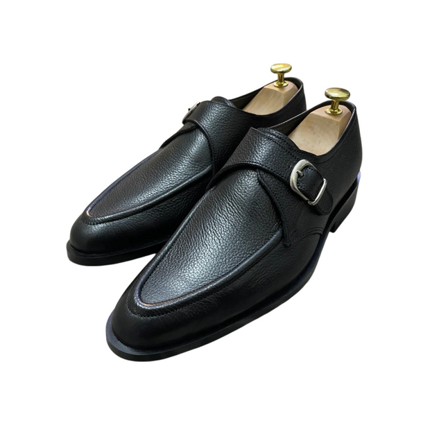 Metire Classic Textured Leather Monk Strap Shoes  For Male