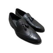 Metire Classic Black Tassel Loafers For Male