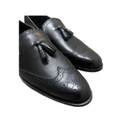 Metire Classic Black Tassel Loafers For Male