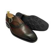 Metire Classic Leather Monk Strap Shoes For Male